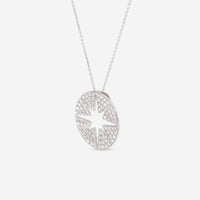 Roberto Coin Tiny Treasures 18K White Gold Star Burst Pendant Necklace 002127AWCHX0