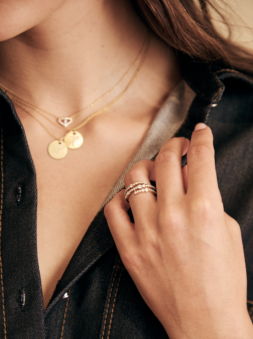 Hearts On Fire Triplicity 18K Yellow Gold Emblem Pendant HFPTRIPEM00128Y