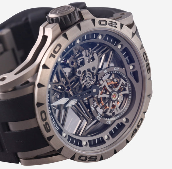 Roger Dubuis Excalibur Spider Titanium Skeleton Flying Tourbillion Men's Watch DBEX0479 - THE SOLIST - Roger Dubuis