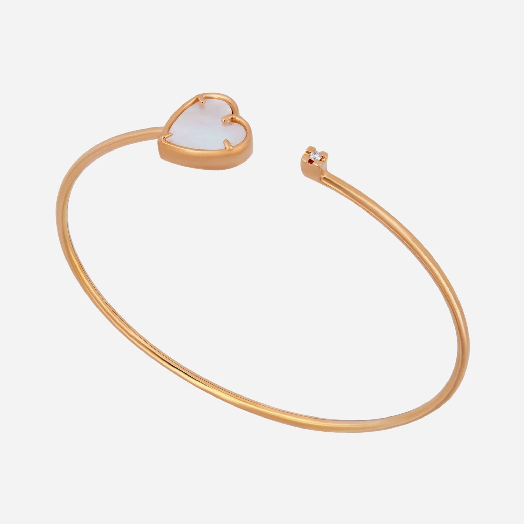 SALVINI 18K Rose Gold, Mother of Pearl and Diamond Bangle Bracelet 20084132 - THE SOLIST - SALVINI