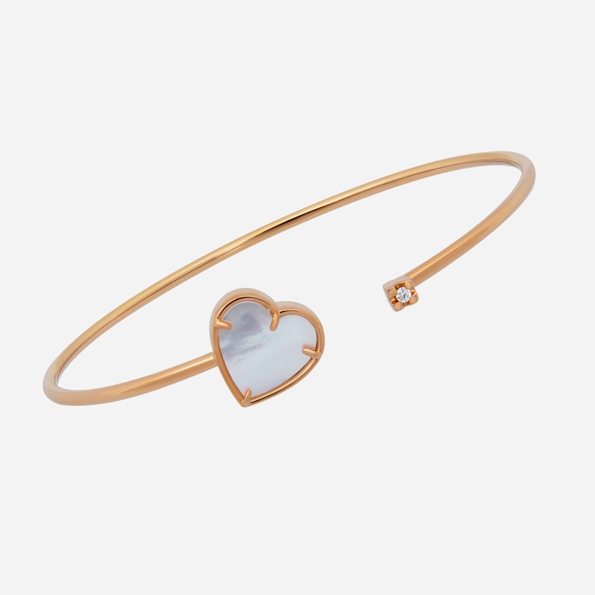 SALVINI 18K Rose Gold, Mother of Pearl and Diamond Bangle Bracelet 20084132 - THE SOLIST - SALVINI