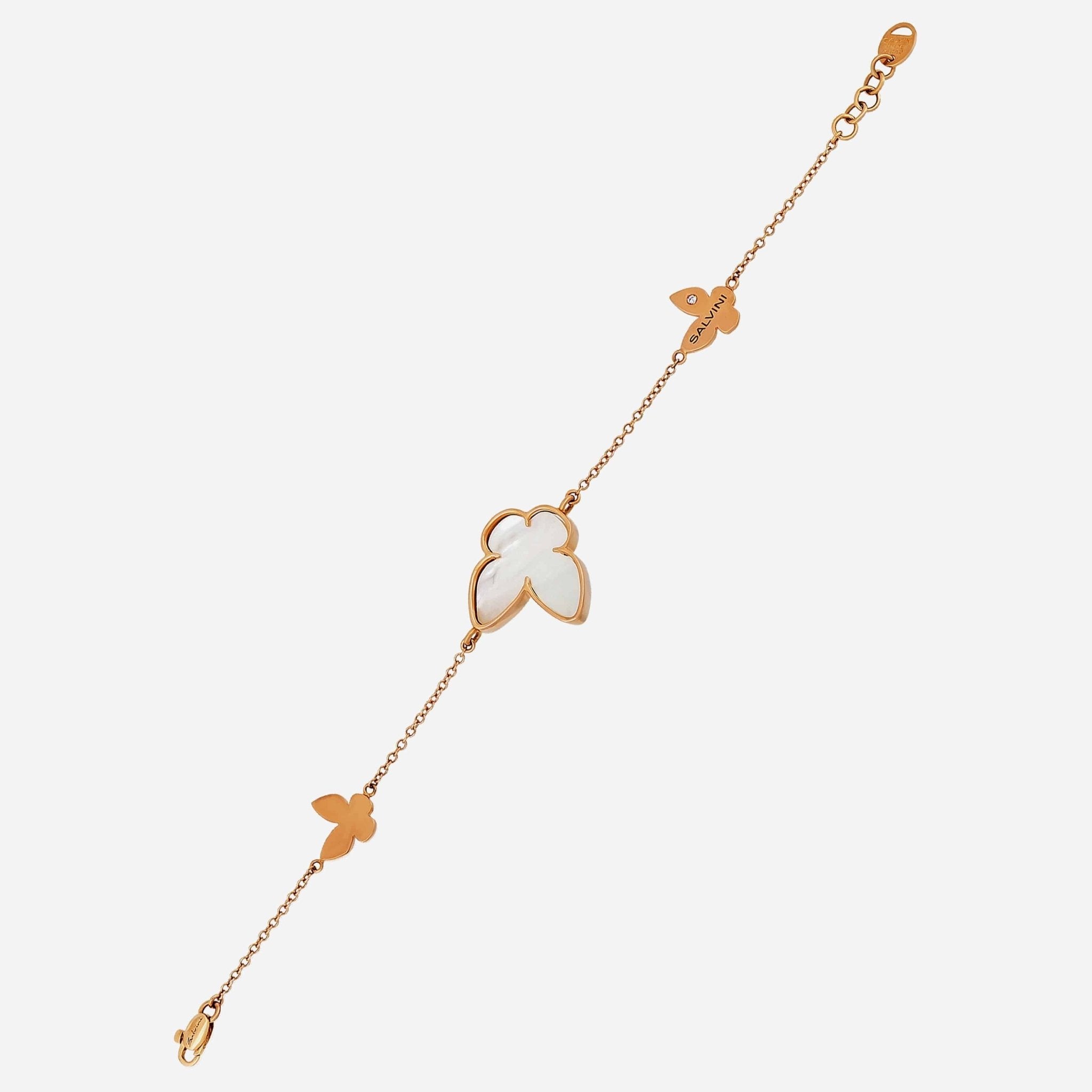 SALVINI 18K Rose Gold, Mother of Pearl and Diamond Charm Bracelet 20081488 - THE SOLIST - SALVINI