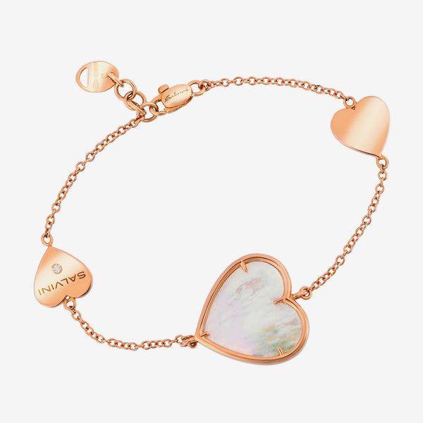 SALVINI 18K Rose Gold, Mother of Pearl and Diamond Charm Bracelet 20081492 - THE SOLIST - SALVINI