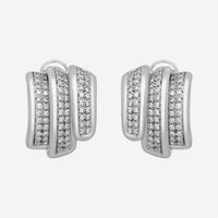 SALVINI 18K White Gold, 1.86ct. tw. Diamond Huggie Earrings 20007911 - THE SOLIST - SALVINI