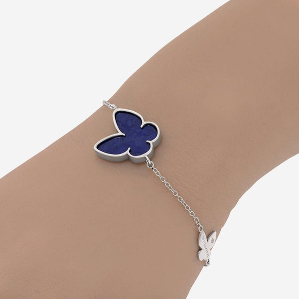 SALVINI 18K White Gold, Lapis and Diamond Butterfly Charm Bracelet 20081487 - THE SOLIST - SALVINI