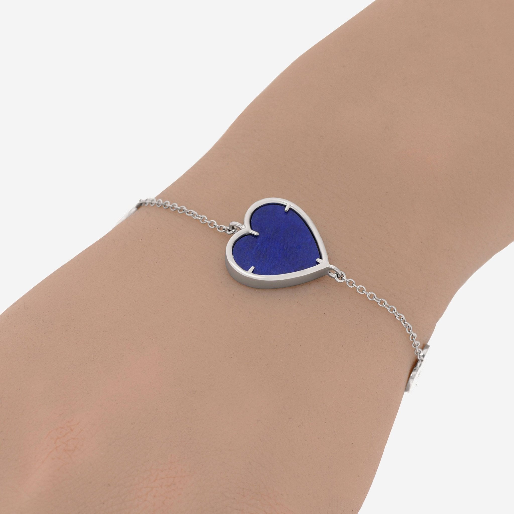 SALVINI 18K White Gold, Lapis and Diamond Charm Bracelet 20081491 - THE SOLIST - SALVINI