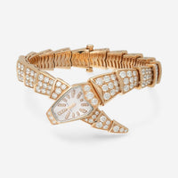 Bulgari Serpenti 18K Rose Gold Diamond Quartz Ladies Watch 102368