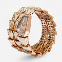 Bulgari Serpenti 18K Rose Gold Diamond Quartz Ladies Watch 101985