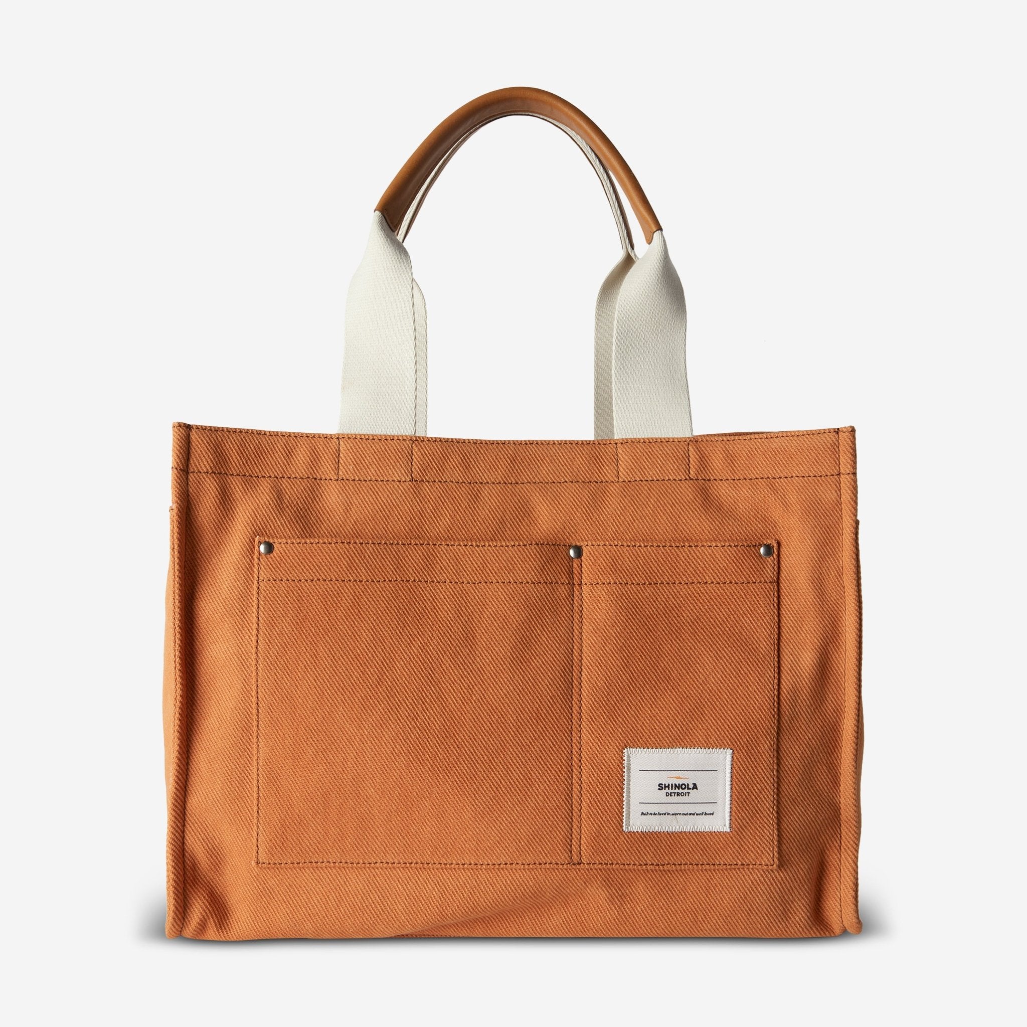 Shinola Runabout Amber Twill Canvas Open Tote 20265335 - THE SOLIST - Shinola