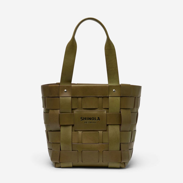 Shinola The Medium Bixby Olive Vachetta Leather Basket Bag 20256403 - THE SOLIST - Shinola
