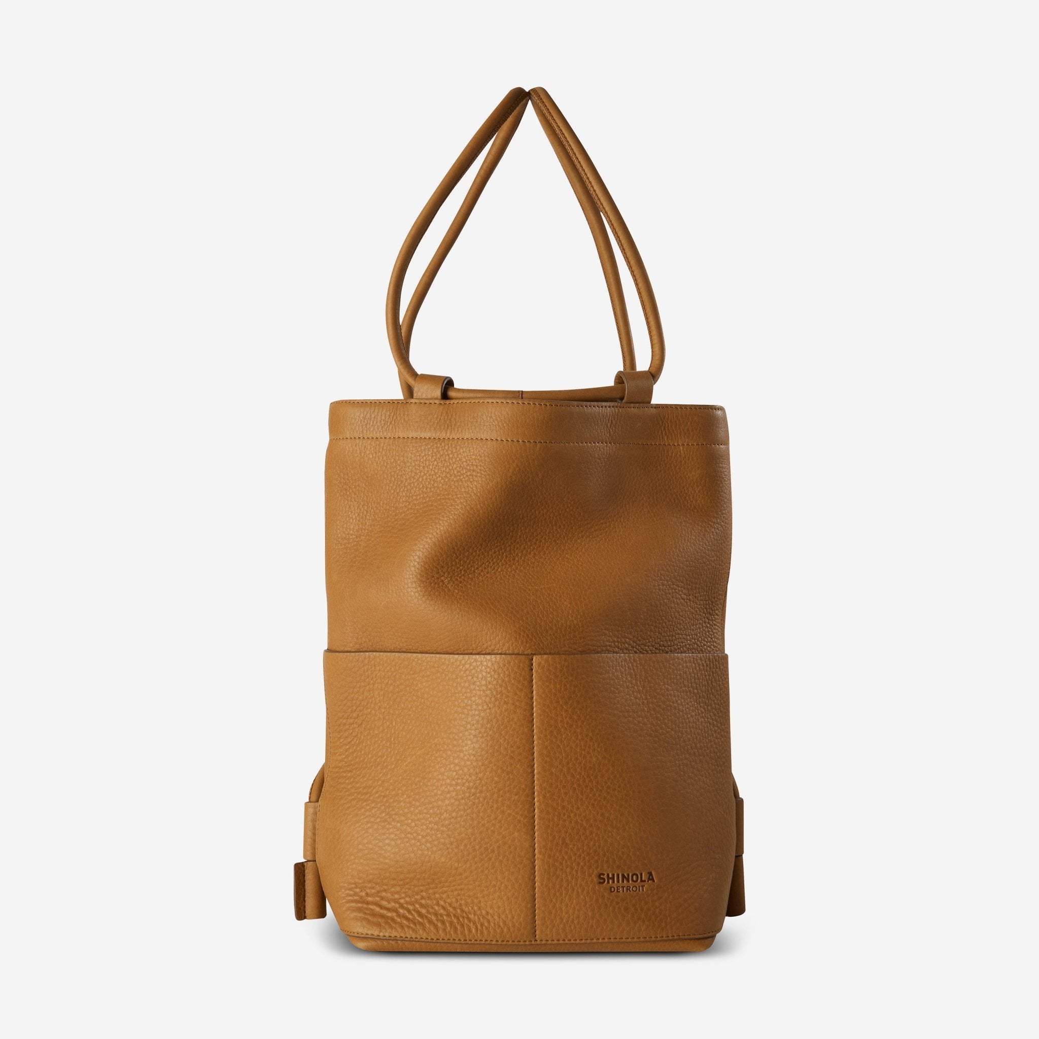 Shinola The Pocket Tan Natural Grain Leather Drawstring Backpack 20265343 - THE SOLIST - Shinola