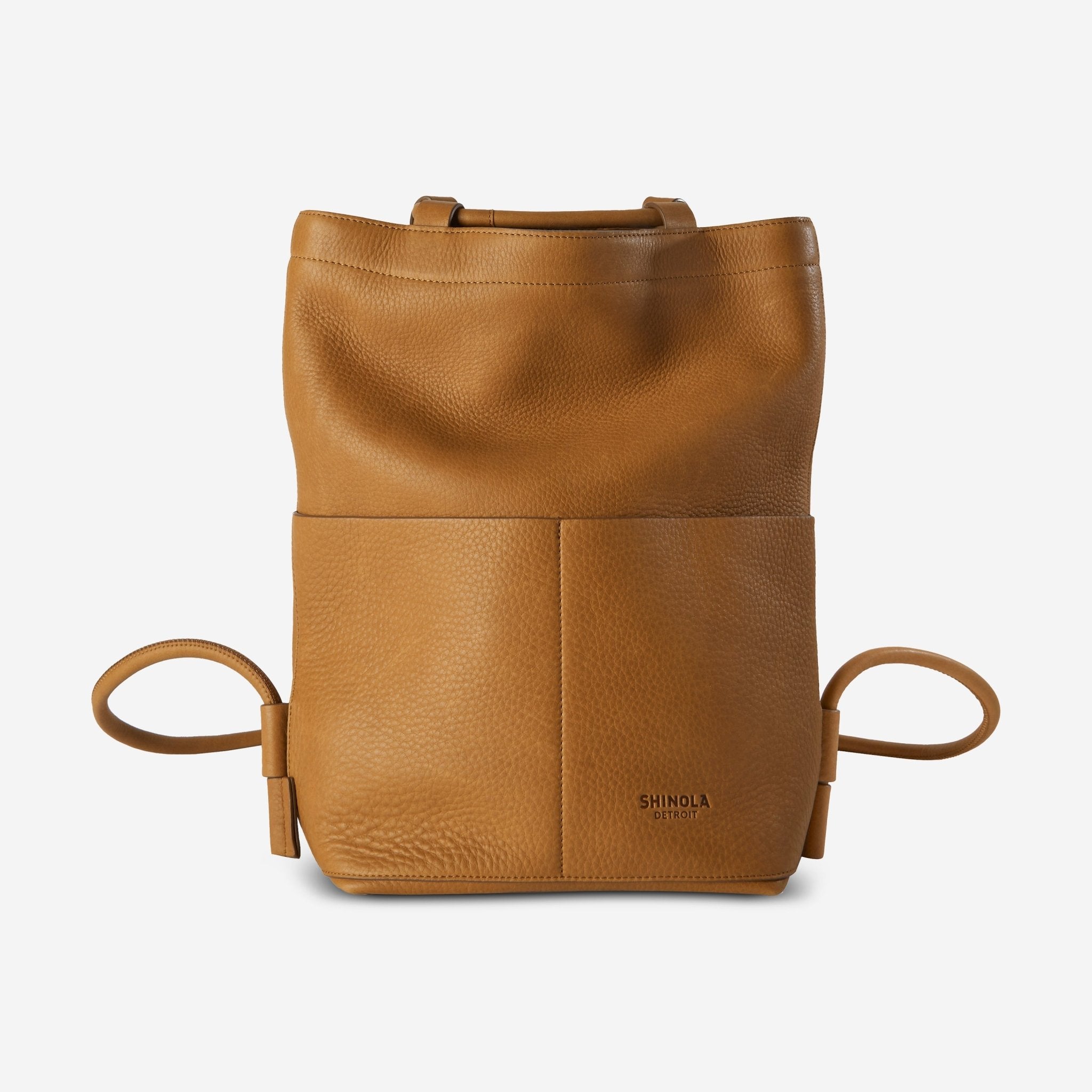 Shinola The Pocket Tan Natural Grain Leather Drawstring Backpack 20265343 - THE SOLIST - Shinola