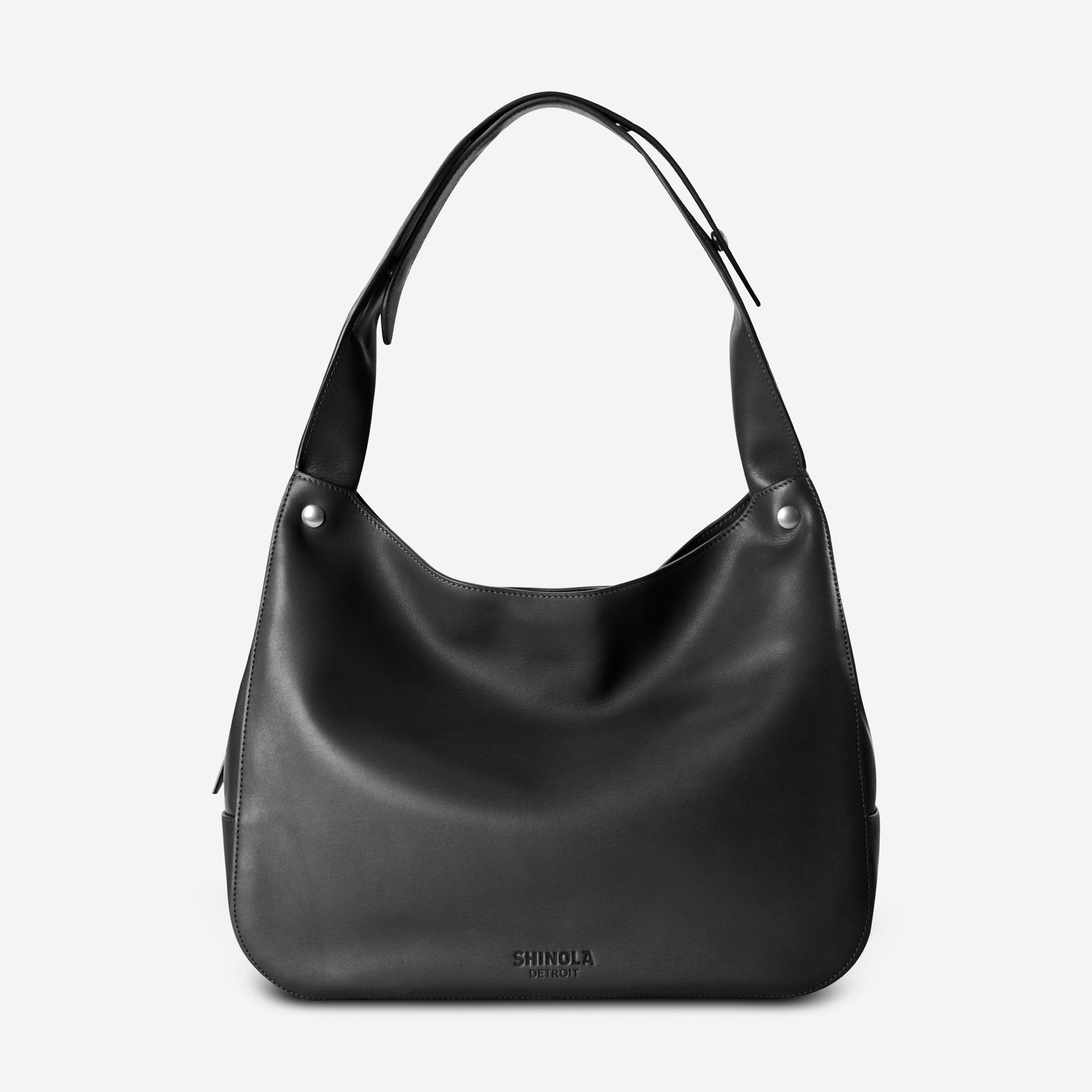 Shinola The Snap Black Natural Leather Shoulder Bag 20244688 - THE SOLIST - Shinola