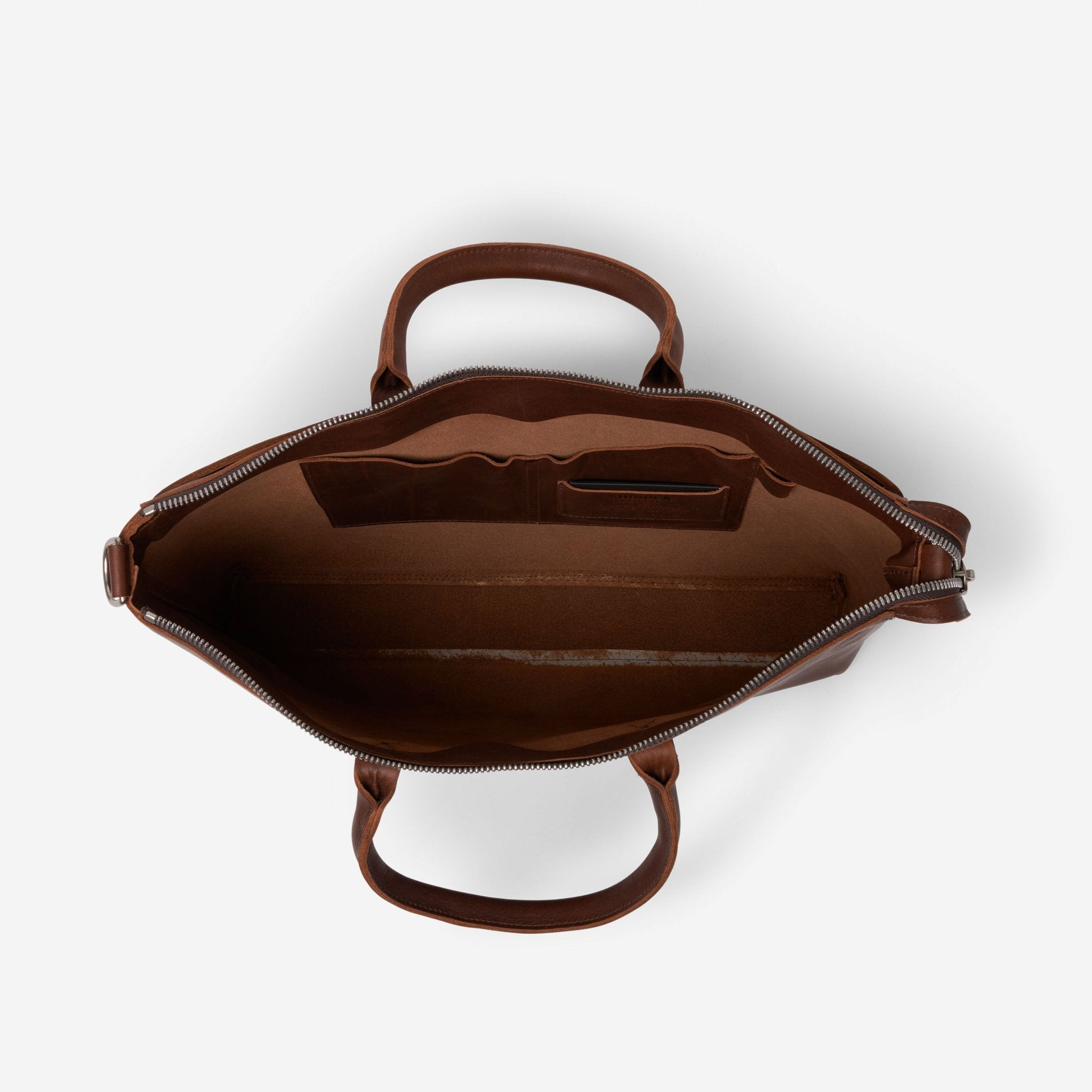 Shinola Utility Brown USA Heritage Leather Computer Brief 20242041 - Br - THE SOLIST - Shinola