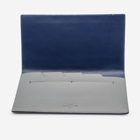 S.T. Dupont "Line D" Slim Grey and Blue Cowhide and Leather Travel Document Case 184203 - THE SOLIST - S.T. Dupont