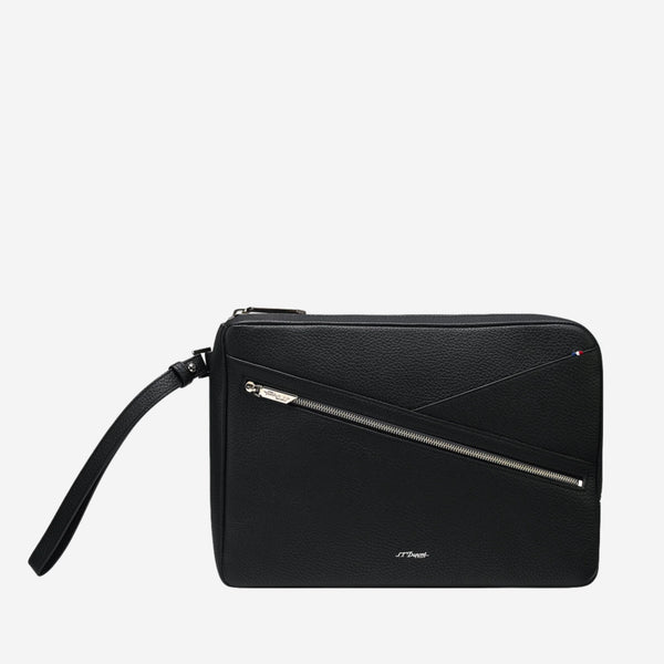 S.T. Dupont Neo Capsule Black Leather Medium Clutch 181243
