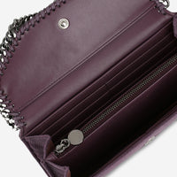 Stella McCartney Falabella Dark Purple Suede Women's Flap Wallet 391835 - W9132 - 5162 - THE SOLIST - Stella McCartney