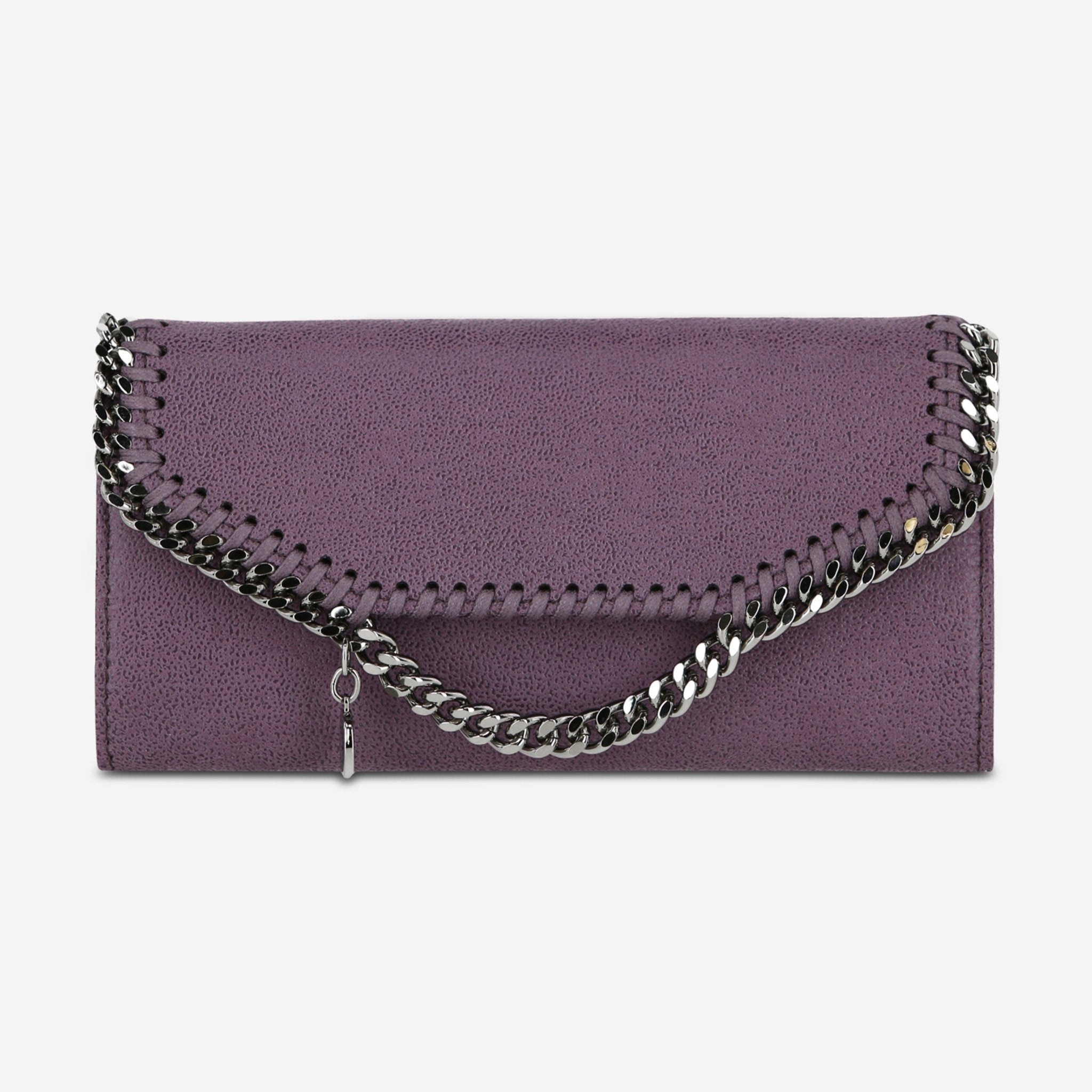 Stella McCartney Falabella Dark Purple Suede Women's Flap Wallet 391835 - W9132 - 5162 - THE SOLIST - Stella McCartney