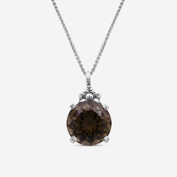 Stephen Dweck Streling Silver, Smokey Quartz Top Faceted Cone Pendant SDP - 14083 - THE SOLIST - Stephen Dweck