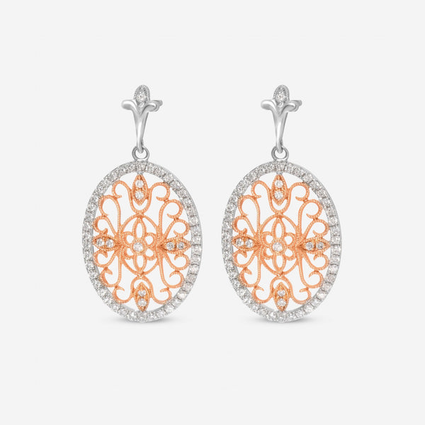 SuperOro 14K Gold, Diamond Drop Earrings 62014 - THE SOLIST - SuperOro