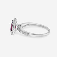 SuperOro 14K White Gold, Garnet and Diamond Gemstone Ring 63318 - THE SOLIST - SuperOro