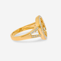 SuperOro 14K Yellow Gold, Diamond Oval Ring 60650 - THE SOLIST - SuperOro