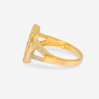 SuperOro 14K Yellow Gold, Diamond Oval Ring 60650 - THE SOLIST - SuperOro