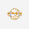 SuperOro 14K Yellow Gold, Diamond Oval Ring 60650 - THE SOLIST - SuperOro