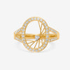 SuperOro 14K Yellow Gold, Diamond Oval Ring 62018 - THE SOLIST - SuperOro