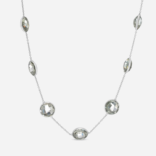 SuperOro 14K Yellow Gold, Green Amethyst Briolette Princess Necklace 63786 - THE SOLIST - SuperOro