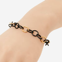 SuperOro 18K Rose Gold and Ceramic Link Bracelet 107770 - THE SOLIST - SuperOro