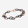 SuperOro 18K Rose Gold and Ceramic Link Bracelet 107770 - THE SOLIST - SuperOro