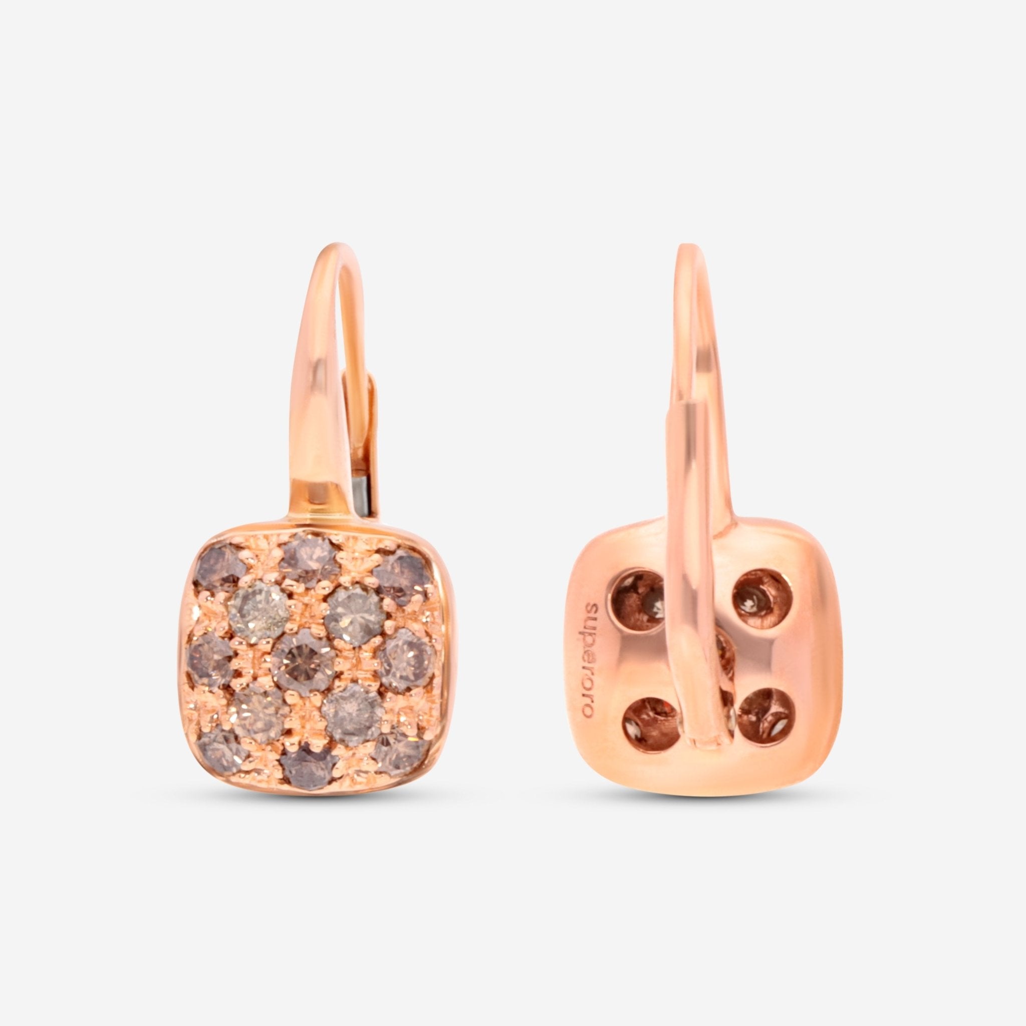 SuperOro 18K Rose Gold Earrings AU750 - THE SOLIST - SuperOro