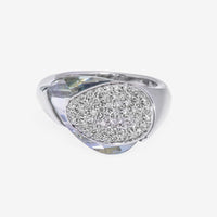 SuperOro 18K White Gold, Diamond and Prasiolite Statement Ring - THE SOLIST - SuperOro