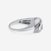 SuperOro 18K White Gold, Diamond and Prasiolite Statement Ring - THE SOLIST - SuperOro