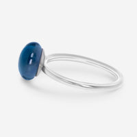 SuperOro 18K White Gold, Topaz Gemstone Ring 62753 - THE SOLIST - SuperOro