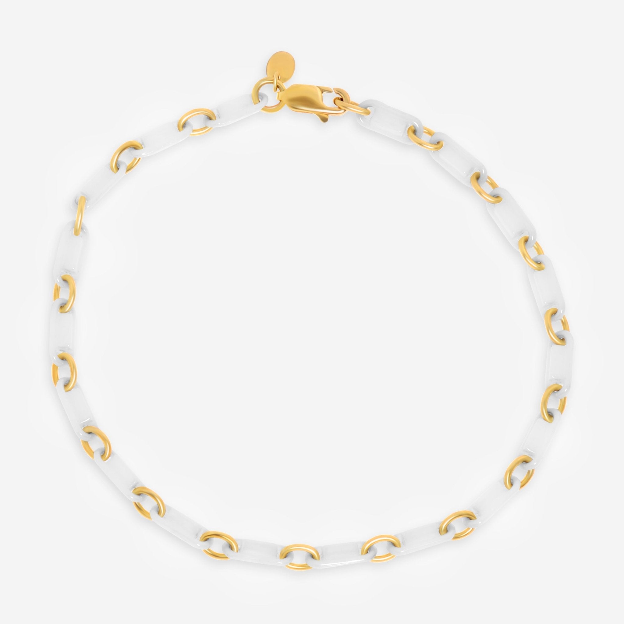 SuperOro 18K Yellow Gold and Ceramic, Link Bracelet 62656 - THE SOLIST - SuperOro