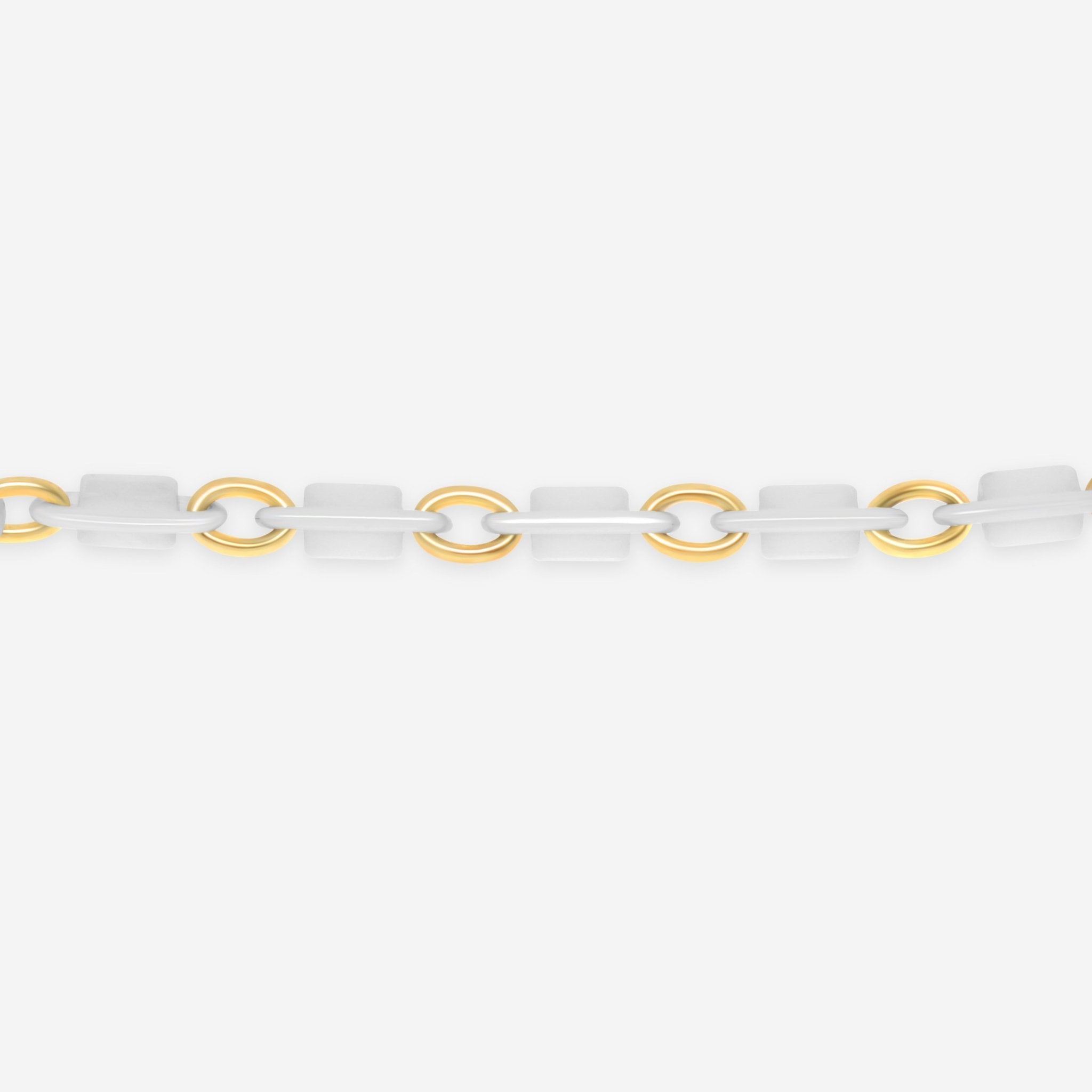 SuperOro 18K Yellow Gold and Ceramic, Link Bracelet 62656 - THE SOLIST - SuperOro