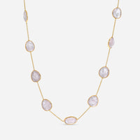 SuperOro 18K Yellow Gold and Morganite Princess Necklace - THE SOLIST - SuperOro