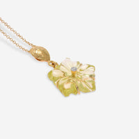 SuperOro 18K Yellow Gold, Diamond and Lemon Topaz Pendant Necklace 62204 - THE SOLIST - SuperOro