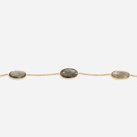 SuperOro 18K Yellow Gold, Labradorite Princess Necklace - THE SOLIST - SuperOro