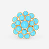 SuperOro 18K Yellow Gold, Turquoise Statement Ring - THE SOLIST - SuperOro