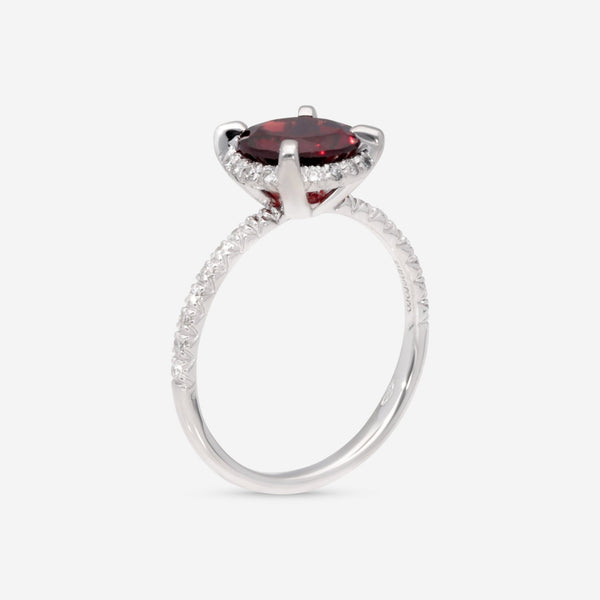 SuperOro Aida 18K White Gold Diamond & Gemstone Statement Ring AIDA/A001blue - THE SOLIST - SuperOro