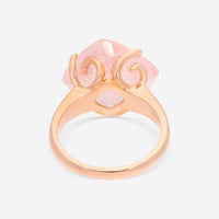 SuperOro Artu 18K Rose Gold Diamond & Rose Quartz Statement Ring ARTU/A004 - THE SOLIST - SuperOro