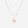 SuperOro Artu 18K Rose Gold Rose Quartz & Diamond Pendant Necklace ARTU/P004 - C - THE SOLIST - SuperOro