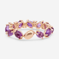 SuperOro Capri 18K Rose Gold Diamond & Amethyst Ring Sz. 7 CAPRI/A034 - THE SOLIST - SuperOro