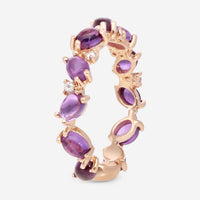 SuperOro Capri 18K Rose Gold Diamond & Amethyst Ring Sz. 7 CAPRI/A034 - THE SOLIST - SuperOro