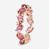 SuperOro Capri 18K Rose Gold Diamond & Pink Tourmaline Ring Sz. 7 CAPRI/A034pink - THE SOLIST - SuperOro