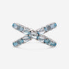 SuperOro Capri 18K White Gold Blue Topaz Ring Sz. 7 CAPRI/A032blue - THE SOLIST - SuperOro