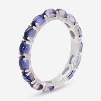 SuperOro Capri 18K White Gold Iolite Band Ring Sz. 7 CAPRI/A011 - THE SOLIST - SuperOro